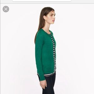 Jcrew green Marino wool cardigan